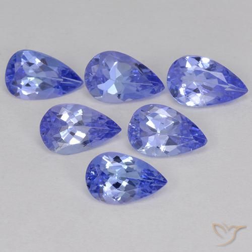 Gemme di Tanzanite Blu medio naturale da 2.07 ct, Forma a pera, VS