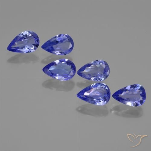 Tanzanite naturale blu da 2,29 ct, taglio a pera, VS