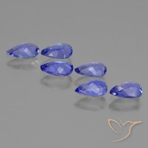 Tanzanite naturale blu da 2,29 ct, taglio a pera, VS