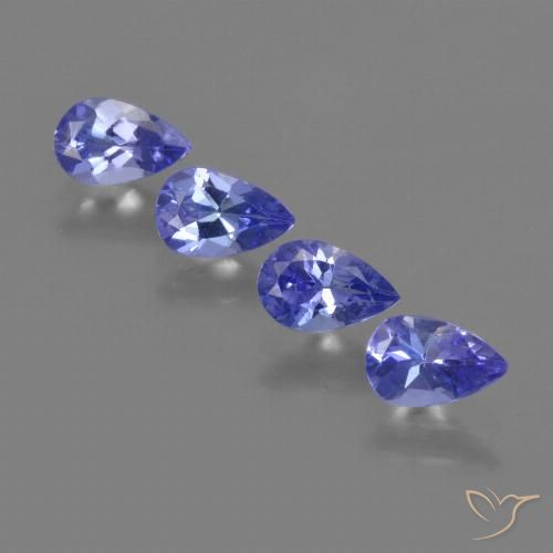 1.48ctw Naturale Intenso Viola Blu Tanzanite, Forma a pera, VS