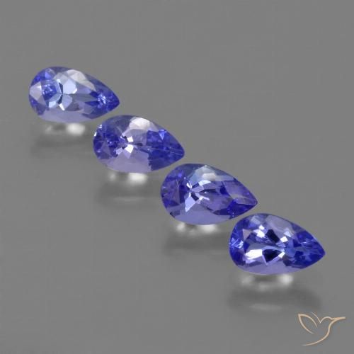 1.70ctw Naturale Intenso Viola Blu Tanzanite, Forma a pera, VS