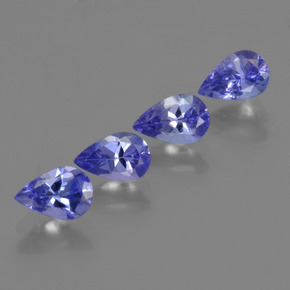 Tanzanite naturale blu da 1,78 ct, taglio a pera, VS