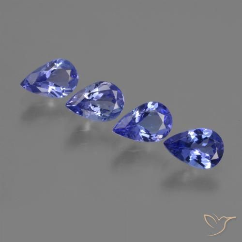 1.76ctw Naturale Blu viola intenso Tanzanite, Forma a pera, VS