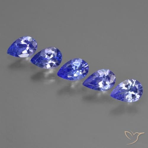 1.94ctw Naturale Blue violetto scuro Tanzanite, Forma a pera, VS