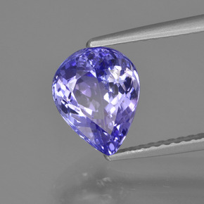 Tanzanite naturale viola da 2,35 ct, taglio a pera, VS-SI
