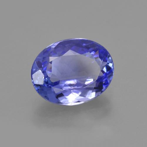 Tanzanite Intenso Viola Blu naturale da 1.92 ct, Taglio ovale, VVS