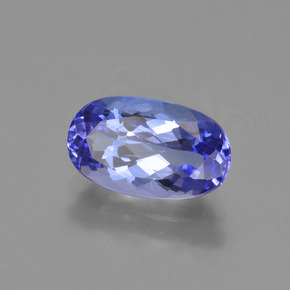 Tanzanite Blue violetto scuro naturale da 1.50 ct, Taglio ovale, VS-SI