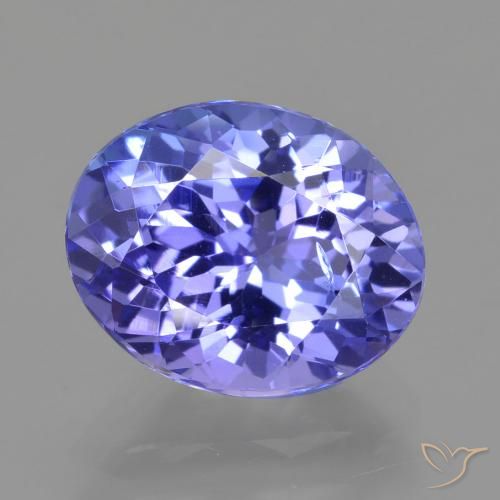 Tanzanite Intenso Viola Blu naturale da 2.88 ct, Taglio ovale, VS-SI