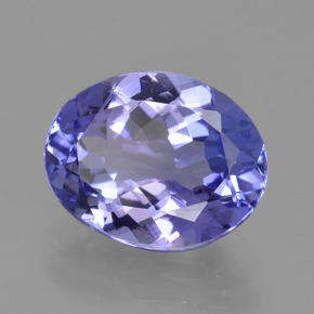 Tanzanite Intenso Viola Blu naturale da 2.47 ct, Taglio ovale, VVS