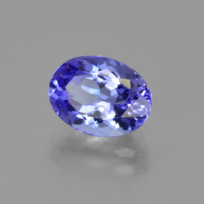 Tanzanite naturale blu da 2,22 ct, taglio ovale, VVS
