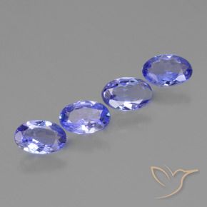 Gemme di Tanzanite Blu scuro naturale da 1.43 ct, Ovale, VS