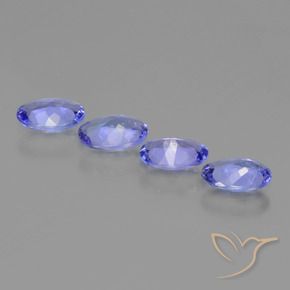 Gemme di Tanzanite Blu scuro naturale da 1.43 ct, Ovale, VS