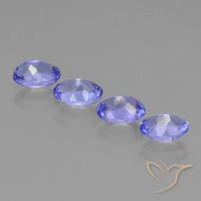Gemme di Tanzanite Viola Blu naturale da 1.91 ct, Ovale, VVS-VS