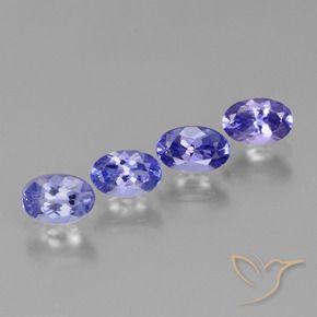 Gemme di Tanzanite Intenso Viola Blu naturale da 1.86 ct, Ovale, VVS-VS