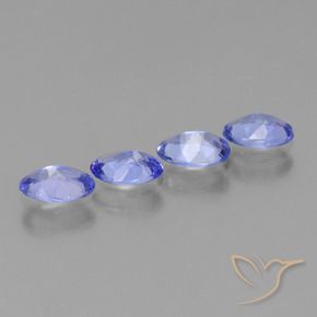 Gemme di Tanzanite Viola Blu naturale da 1.58 ct, Ovale, VS