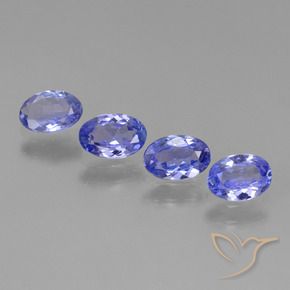 Gemme di Tanzanite Intenso Viola Blu naturale da 1.64 ct, Ovale, VVS-VS
