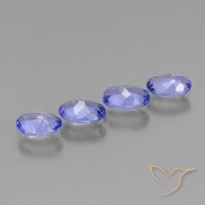 Gemme di Tanzanite Intenso Viola Blu naturale da 1.64 ct, Ovale, VVS-VS