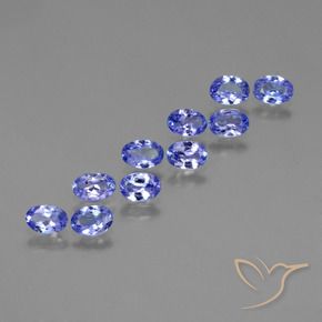 Gemme di Tanzanite Intenso Viola Blu naturale da 3.52 ct, Ovale, VVS-VS