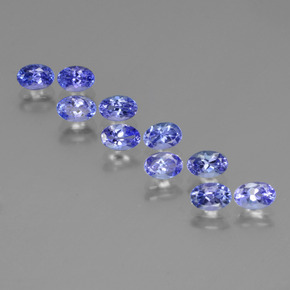 Gemme di Tanzanite Viola Blu naturale da 4.82 ct, Taglio ovale, VVS-VS