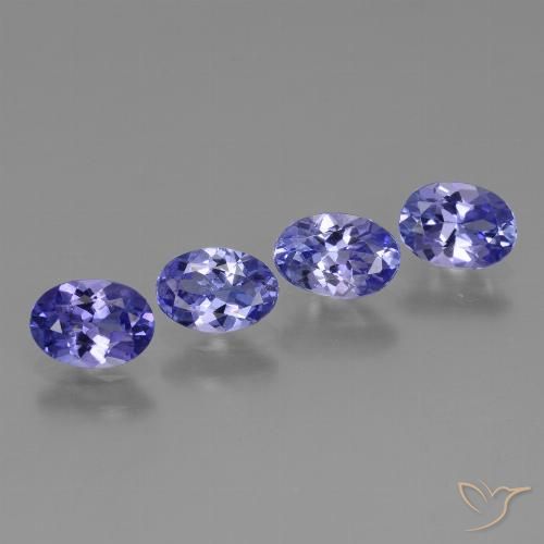 1.80ctw Naturale Viola Blu Tanzanite, Ovale, VS