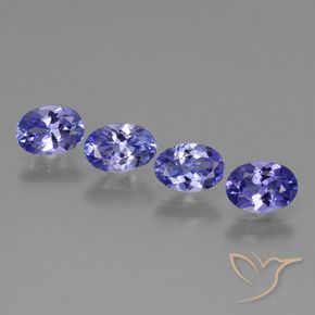Gemme di Tanzanite Viola Blu naturale da 1.80 ct, Ovale, VS