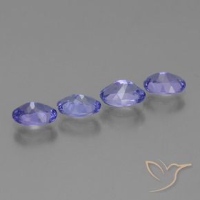 Gemme di Tanzanite Viola Blu naturale da 1.80 ct, Ovale, VS