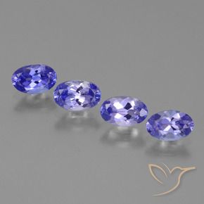Gemme di Tanzanite Intenso Viola Blu naturale da 1.77 ct, Ovale, VS