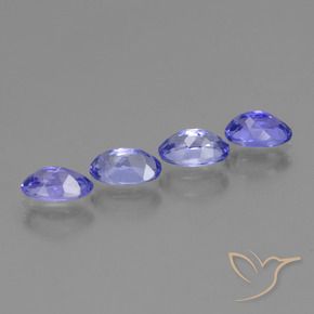 Gemme di Tanzanite Intenso Viola Blu naturale da 1.77 ct, Ovale, VS
