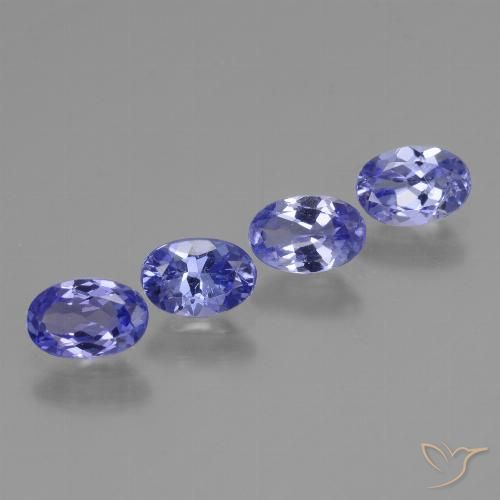2.00ctw Naturale Intenso Viola Blu Tanzanite, Ovale, VS