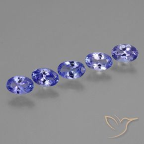 Gemme di Tanzanite Intenso Viola Blu naturale da 1.91 ct, Ovale, VS