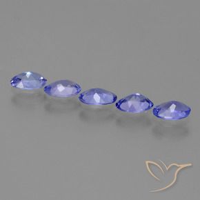 Gemme di Tanzanite Intenso Viola Blu naturale da 1.91 ct, Ovale, VS