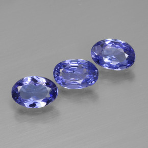 Gemme di Tanzanite Intenso Viola Blu naturale da 1.50 ct, Taglio ovale, VS