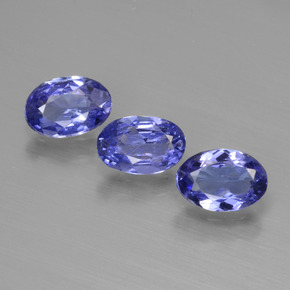 Gemme di Tanzanite Intenso Viola Blu naturale da 1.50 ct, Taglio ovale, VS