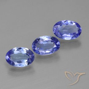Gemme di Tanzanite Intenso Viola Blu naturale da 1.65 ct, Ovale, VS
