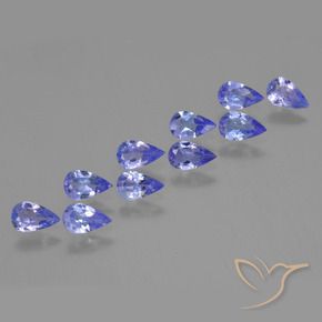 Gemme di Tanzanite Blu medio naturale da 1.96 ct, Forma a pera, VS