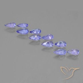 Gemme di Tanzanite Blu medio naturale da 1.96 ct, Forma a pera, VS