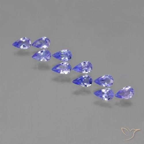 1.73ctw Naturale Viola Blu Tanzanite, Forma a pera, VS