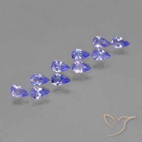 Gemme di Tanzanite Viola Blu naturale da 1.73 ct, Forma a pera, VS