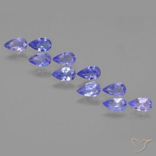 1.89ctw Naturale Blu medio Tanzanite, Forma a pera, VS