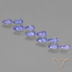 Gemme di Tanzanite Blu medio naturale da 1.89 ct, Forma a pera, VS