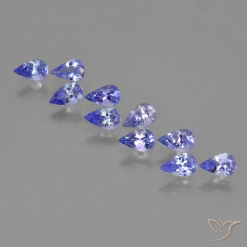2.35ctw Naturale Blu medio Tanzanite, Forma a pera, VS