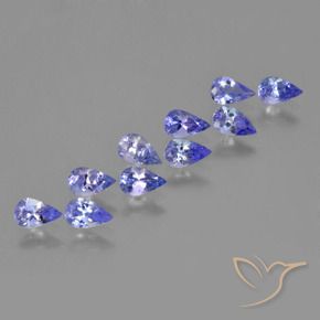 Gemme di Tanzanite Blu medio naturale da 2.35 ct, Forma a pera, VS