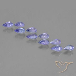 Gemme di Tanzanite Blu medio naturale da 2.35 ct, Forma a pera, VS
