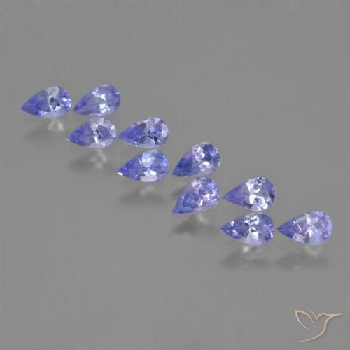 2.35ctw Naturale Viola Blu Tanzanite, Forma a pera, VS