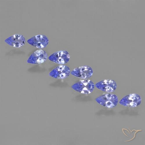 2.01ctw Naturale Viola Blu Tanzanite, Forma a pera, VS
