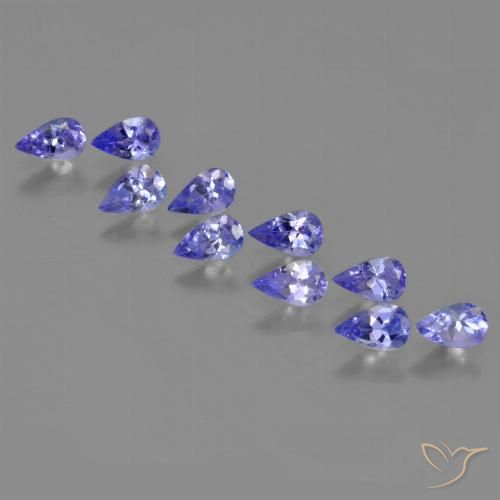 2.38ctw Naturale Intenso Viola Blu Tanzanite, Forma a pera, VS