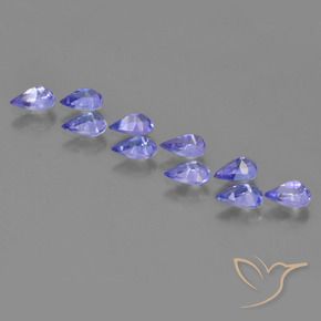 Gemme di Tanzanite Intenso Viola Blu naturale da 2.38 ct, Forma a pera, VS