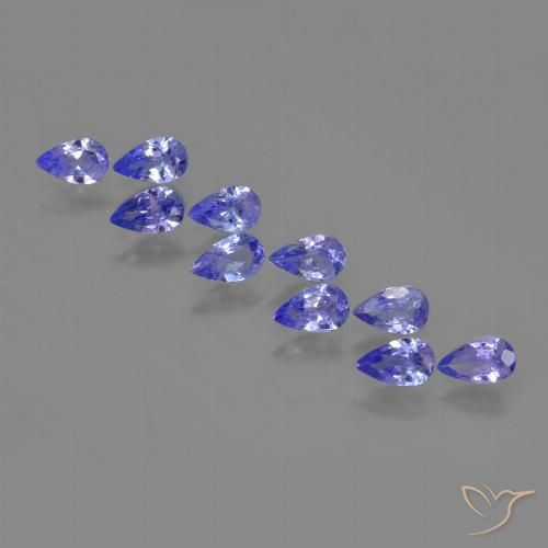 1.88ctw Naturale Blu intenso Tanzanite, Forma a pera, VS