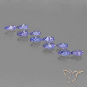 Gemme di Tanzanite Blu intenso naturale da 1.88 ct, Forma a pera, VS