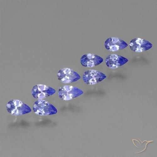 2.17ctw Naturale Intenso Viola Blu Tanzanite, Forma a pera, VS